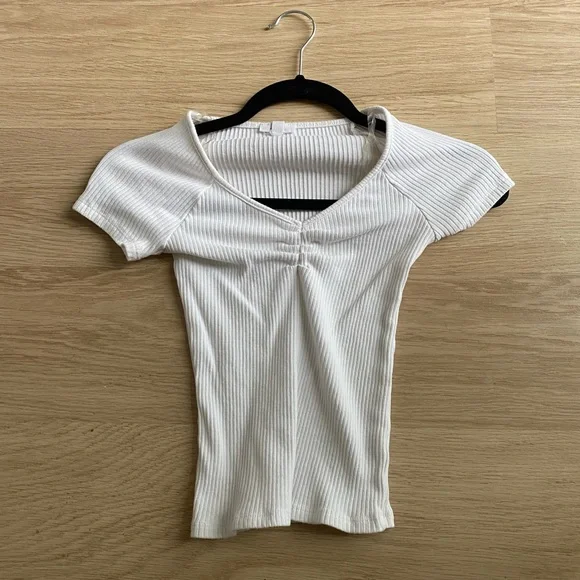 Ardene White Ribbed Top - Picture 3 of 4